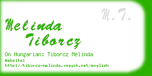 melinda tiborcz business card